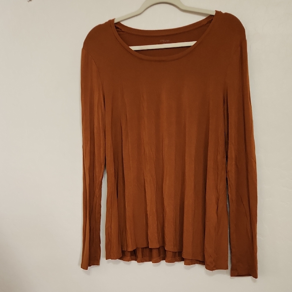 Daily Ritual Terracotta Long Sleeve Top